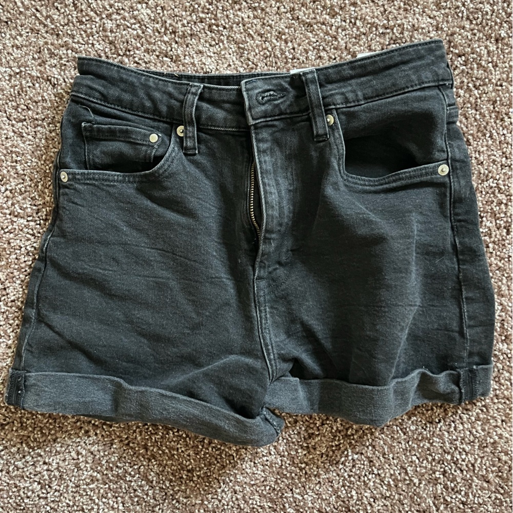 H&M Black High Rise Jean Shorts for Women